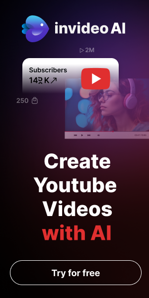 Example of a faceless YouTube video created with Invideo AI